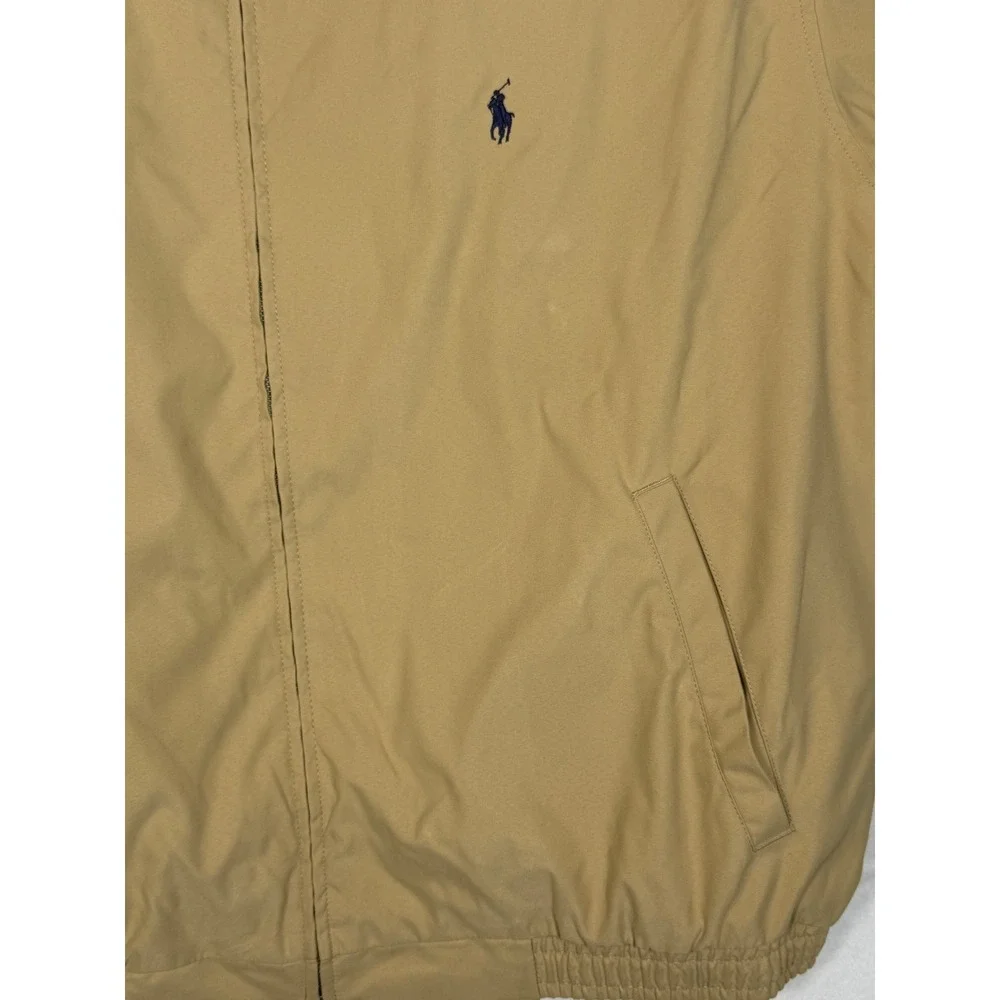 Polo Ralph Lauren Vintage Harrington Jacket Mens 3XB Big Tan Zip Plaid Lined Y2K
